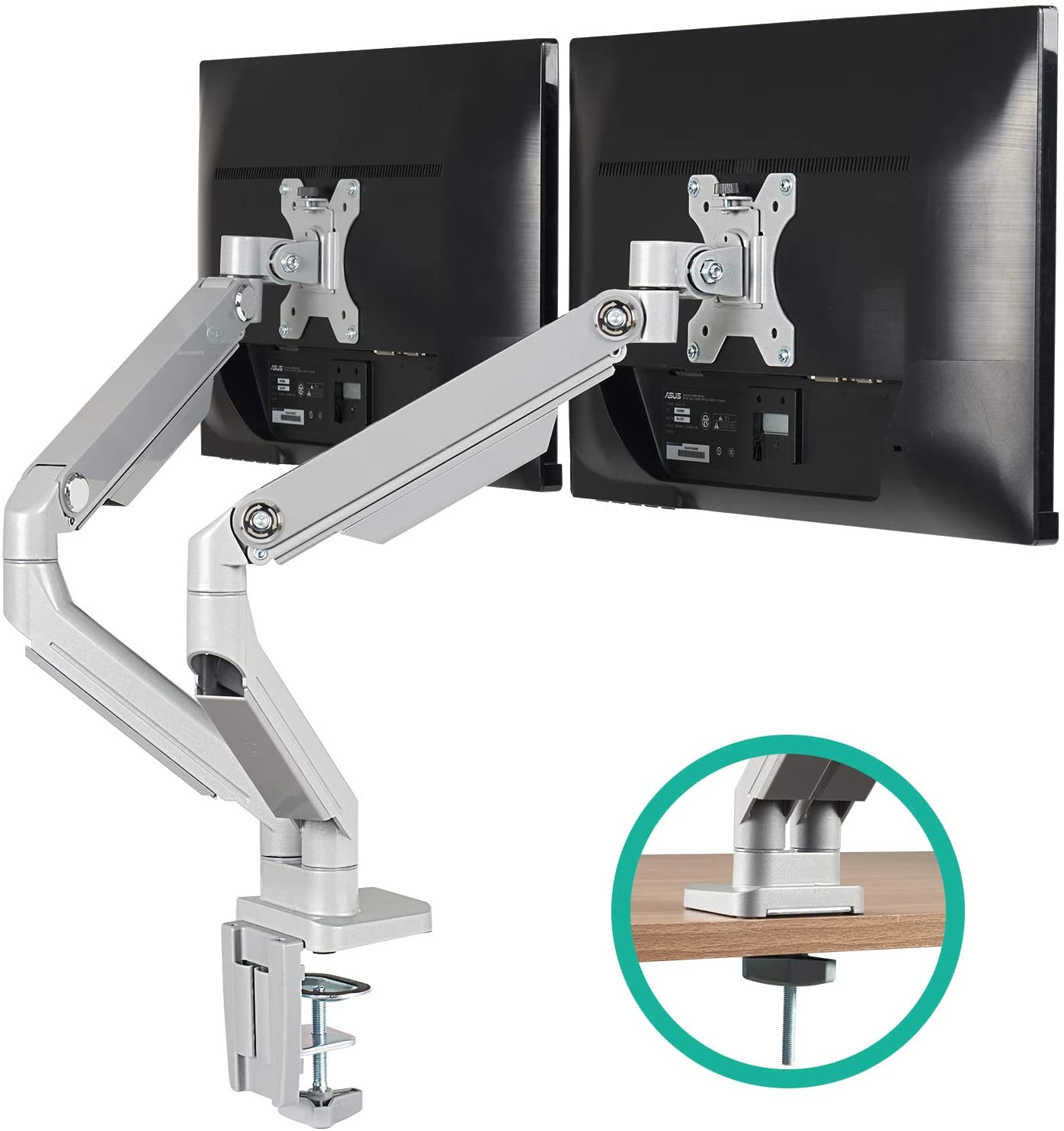EleTab Adjustable Dual Arm Monitor Stand