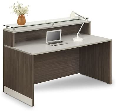 Esquire Glass Top Reception Desk 