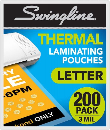Swingline Thermal Laminating Sheets - Laminate Sheets