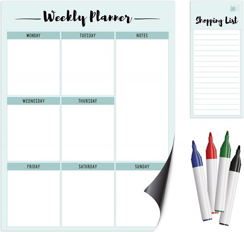 A3 Magnetic Weekly Refrigerator Planner - Weekly Planner Whiteboards
